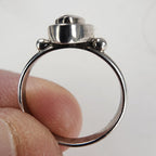 Vintage Garnet Shadowbox Ring Size 5 1/4 in Sterling Silver 925
