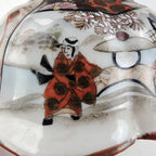 Meiji Period Japanese Imari Porcelain Hair Jar Receptacle Vintage