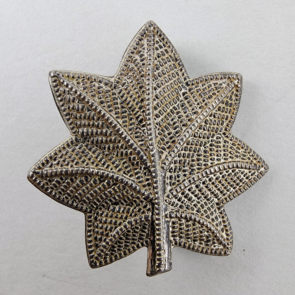 Textured Maple Leaf Brooch Sterling Silver 925 Vintage