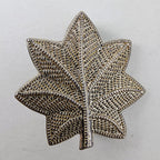 Textured Maple Leaf Brooch Sterling Silver 925 Vintage