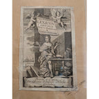 1670 Cornelius Schrevelius Lexicon Manuale Title Page Signed and Framed
