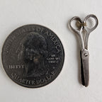 Vintage Working Scissors Charm in Sterling Silver 925