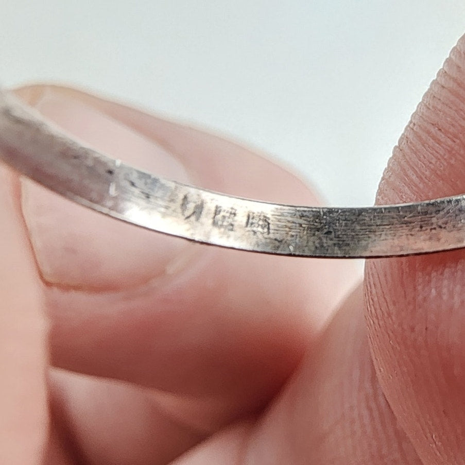 Vintage Clear Quartz Ring Size 7 1/2 in Sterling Silver 925