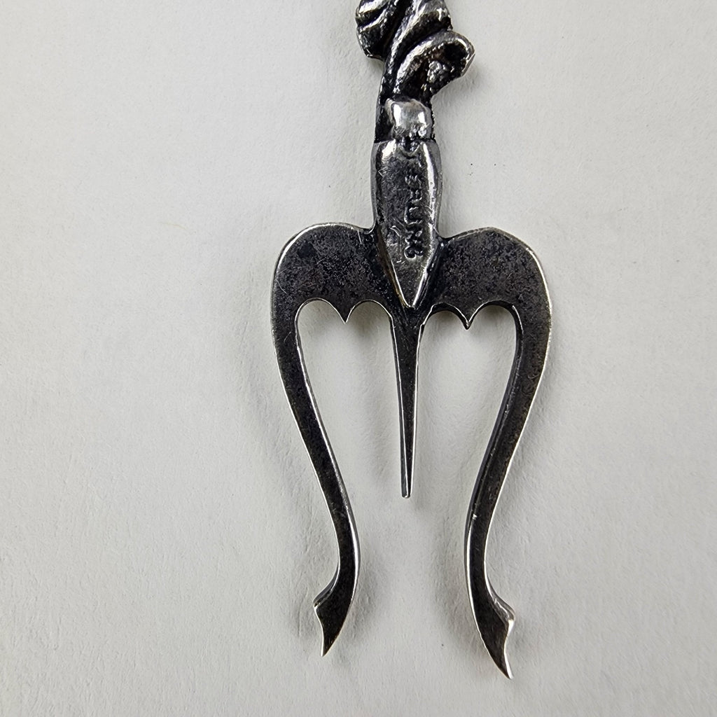 4 1/2" Hawaiian Hula Dancer Trident Pickle Fork Sterling Silver 925 Vintage