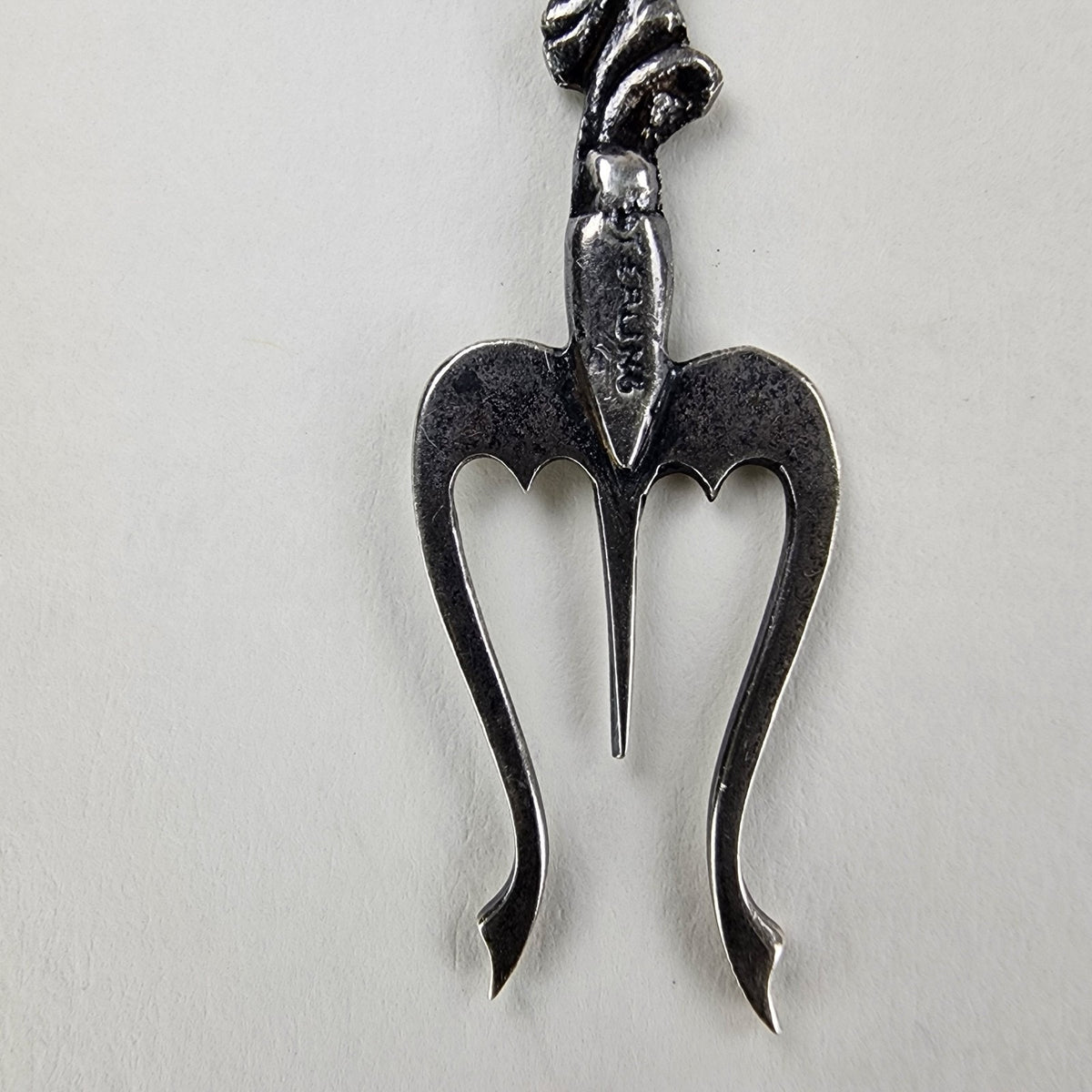 4 1/2" Hawaiian Hula Dancer Trident Pickle Fork Sterling Silver 925 Vintage