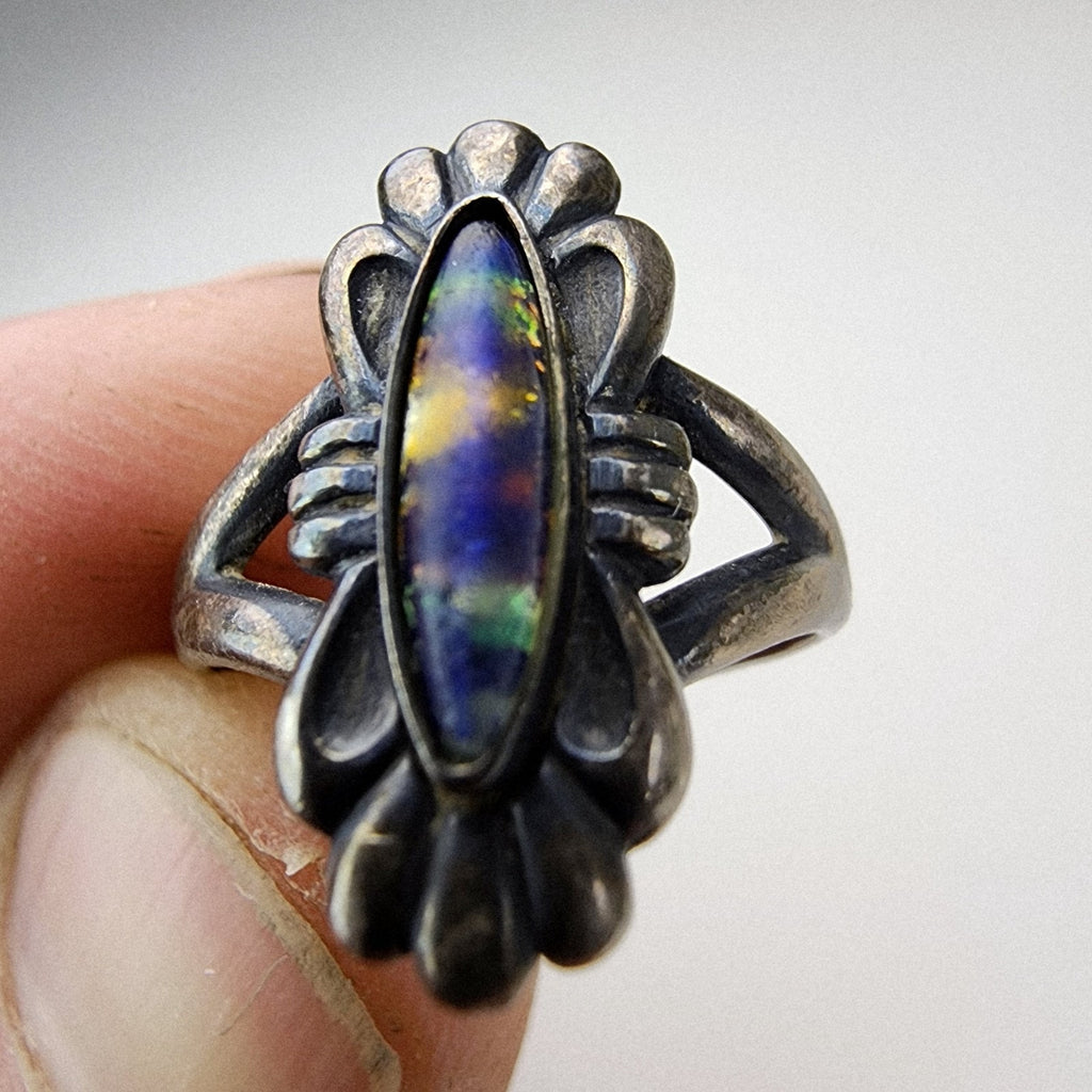 Southwestern Native Ring Size 6 1/2 Sterling Silver 925 Vintage
