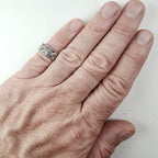 Vintage Patterned Band Ring Size 6 1/2 in Sterling Silver 925 Mexico