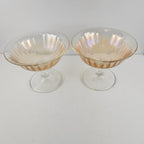 Imperial Glass Marigold Carnival Depression Glass Sherbet Ice Cream Cups Pair