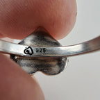 Retired Brighton Ophelia French Quarter Heart Ring Size 7.5 Sterling Silver 925