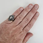 Vintage Brighton Sayan Oval Shield Ring Size 7 in Sterling Silver 925