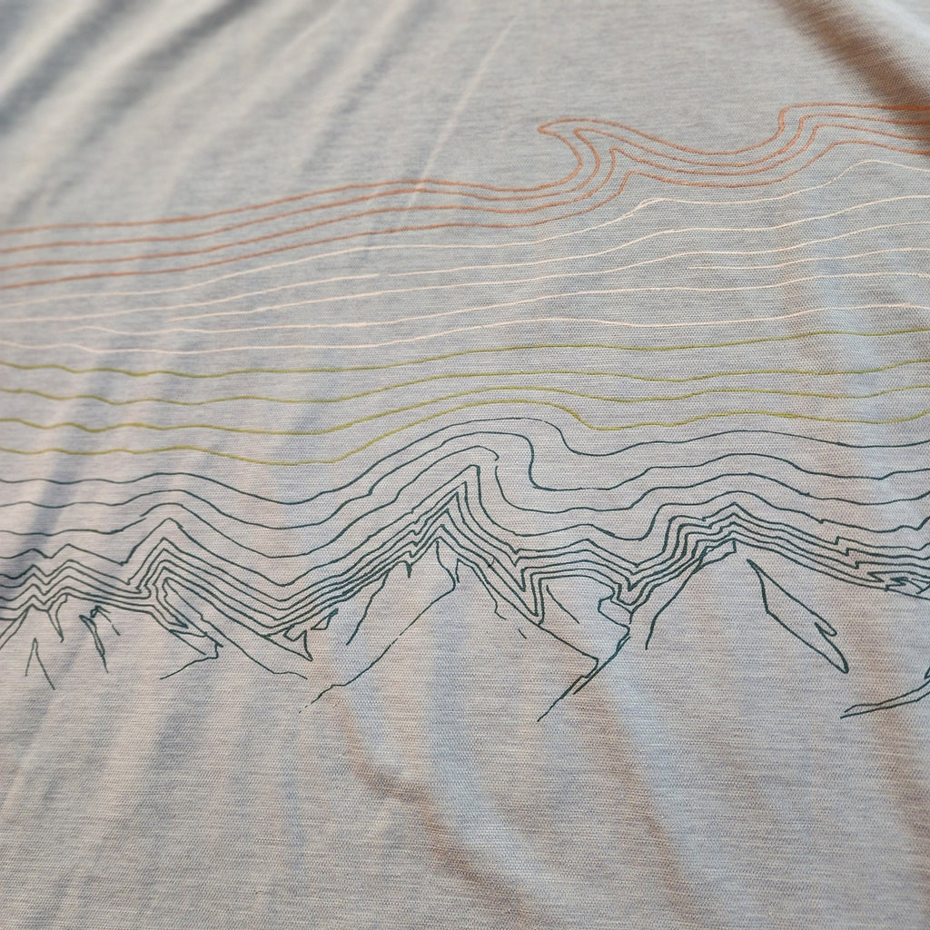 Prana Large Sleeveless Topo Map Outdoor Shirt Mens Gray Active Wear