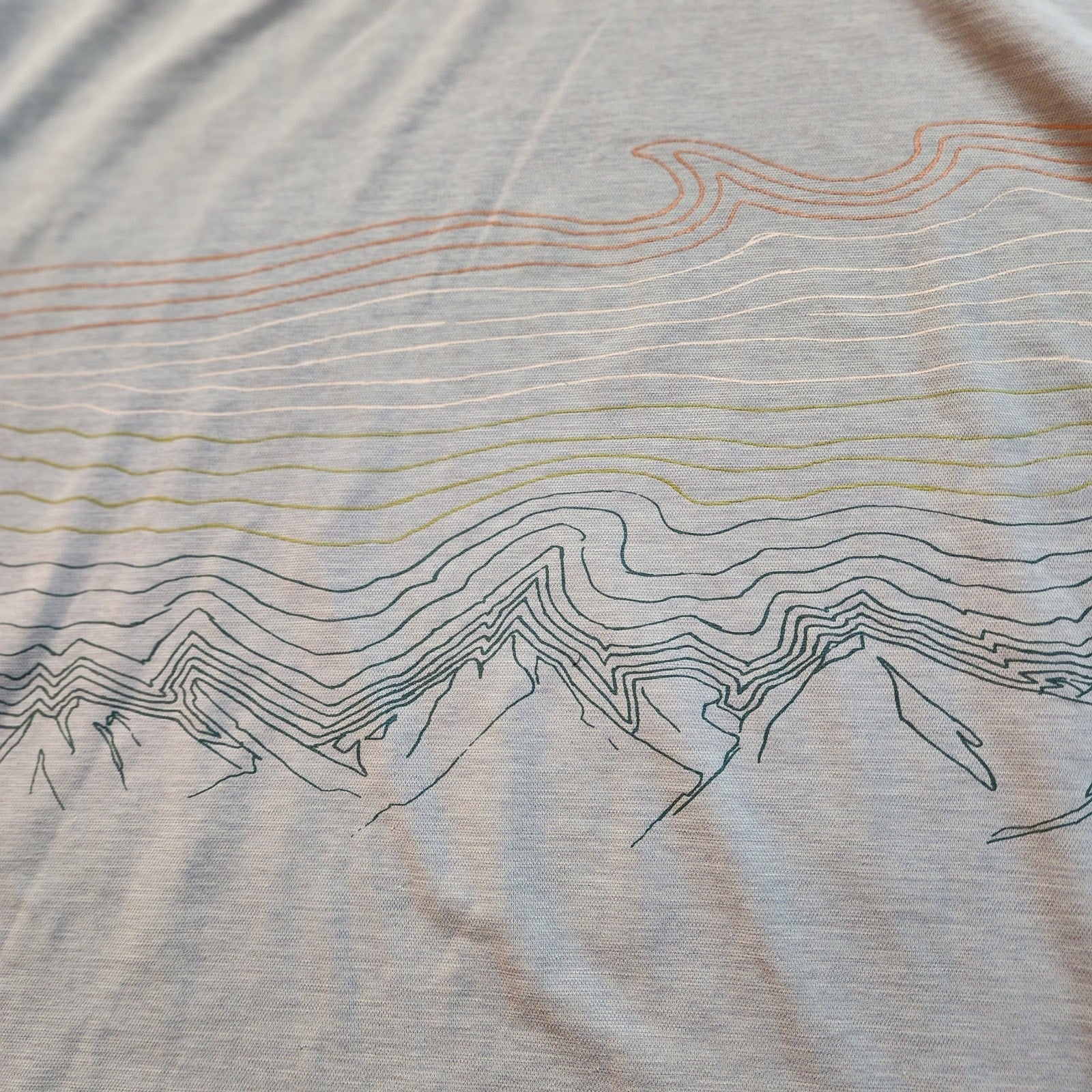 Prana Large Sleeveless Topo Map Outdoor Shirt Mens Gray Active Wear
