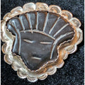 Vintage BLACK ONYX Mexico Head Sterling Silver 925 Pendant Taxco