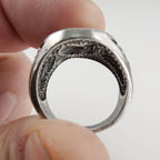 Black Hills Gold Signet Ring Size 9 in Sterling Silver 925 with Grape Leaves