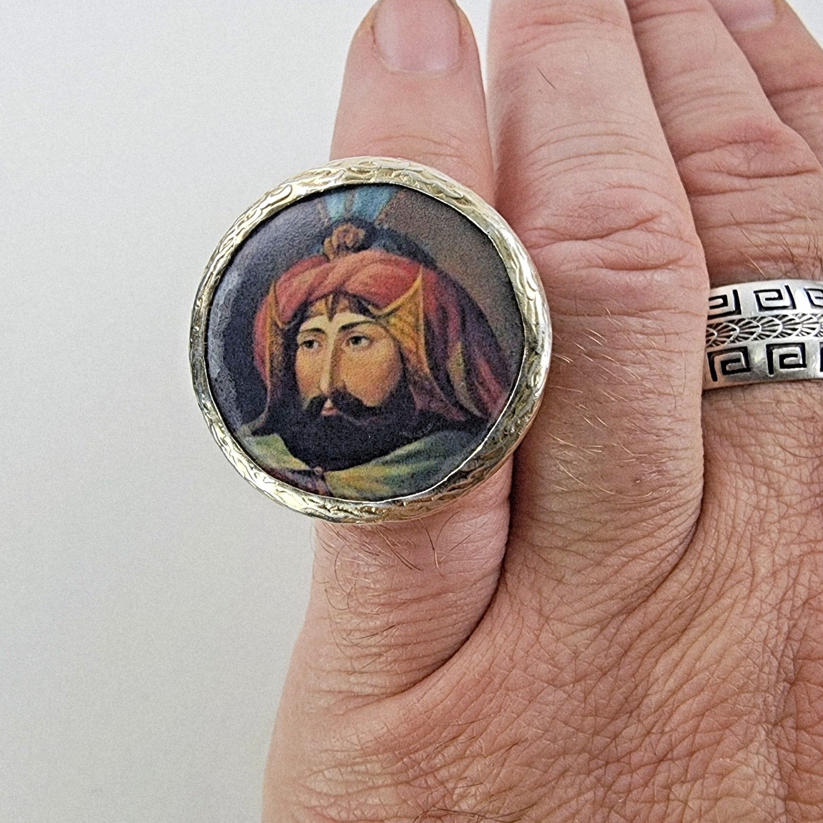 Sultan Murad IV Ring Sterling Silver 925 Adjustable Size 7 Vintage