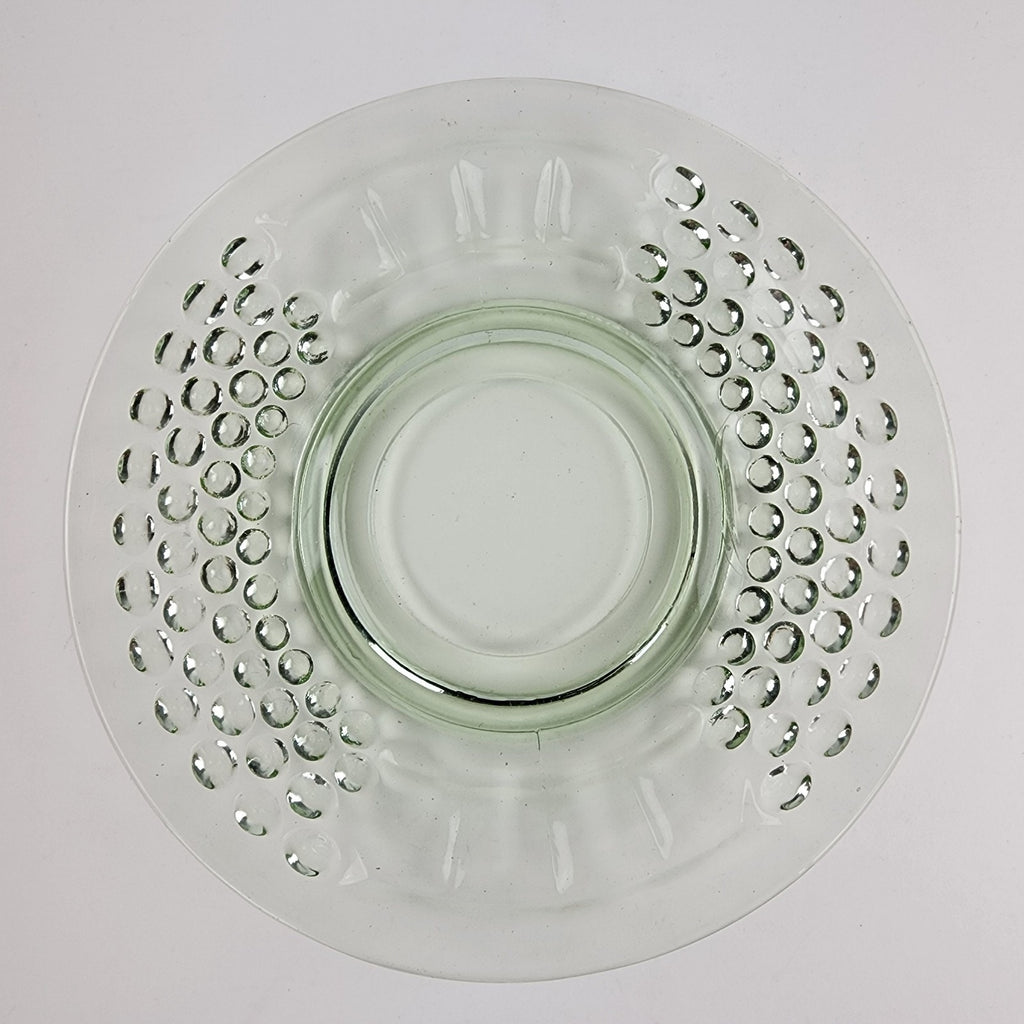 6" UV Uranium Green Glow Glass Plate by American Pioneer Set of 2