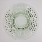 6" UV Uranium Green Glow Glass Plate by American Pioneer Set of 2