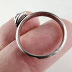 Vintage Birthstone Garnet Solitaire Ring Size 6 in Sterling Silver 925