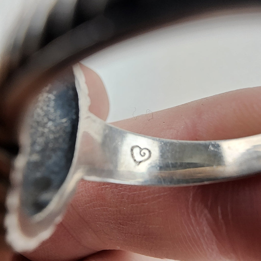 Vintage Brighton Twisted Wire Shield Ring Size 8 1/2 in Sterling Silver 925