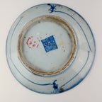 19th C Chinese Porcelain 6" Plate Qing Dynasty Blue & White Export Scholars Mark