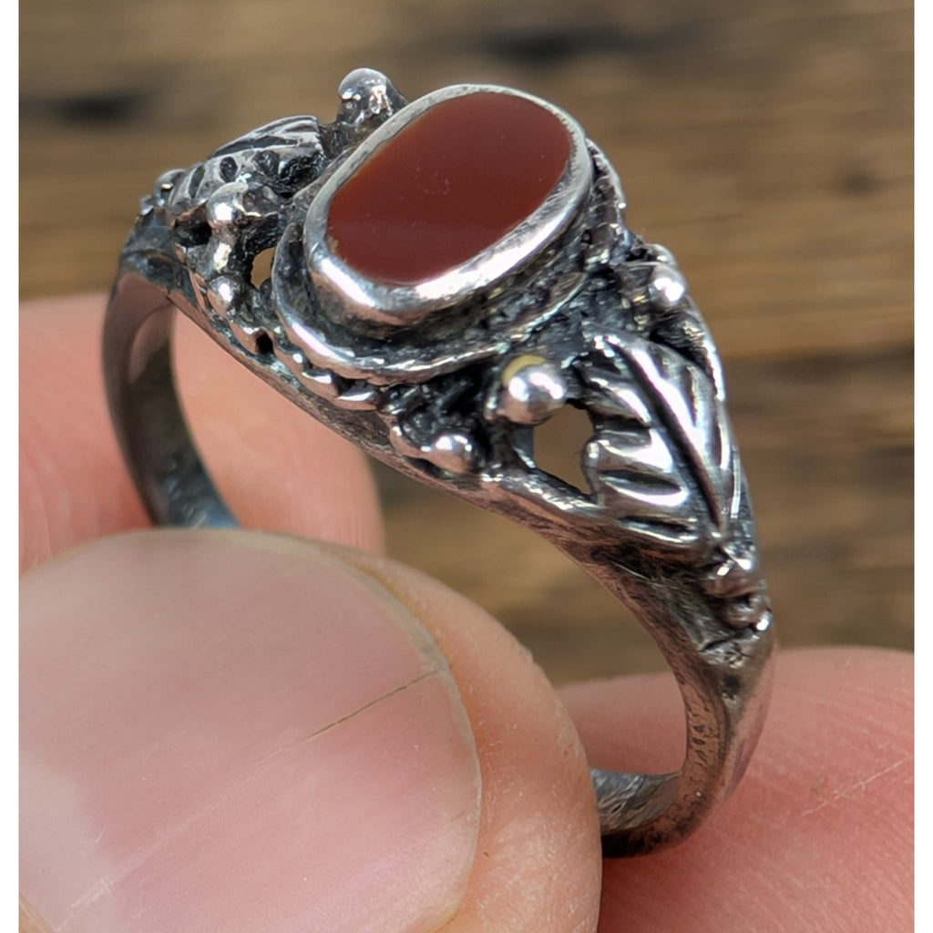 Vintage Southwestern CARNELIAN Sterling Silver 925 Ring Size 6