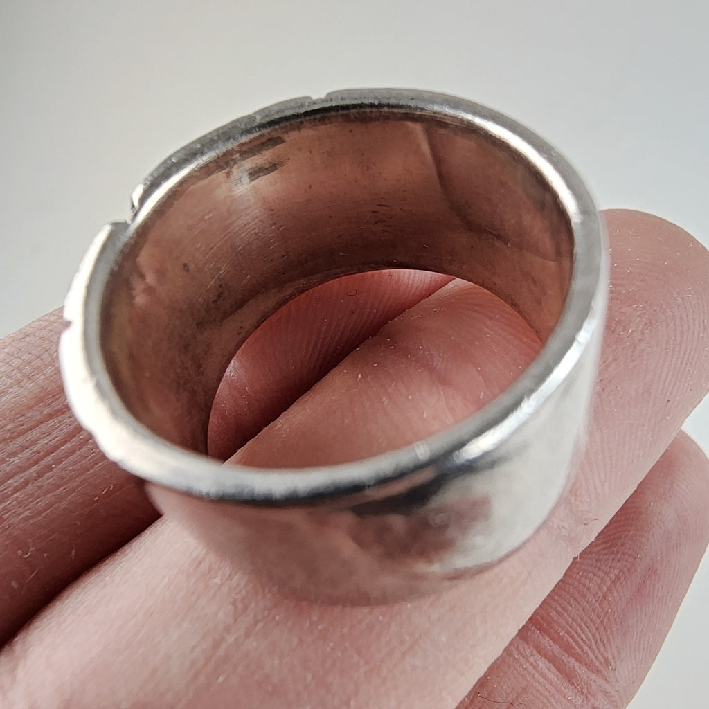 Vintage Biker Heavy Band Ring Size 11 Sterling Silver 925
