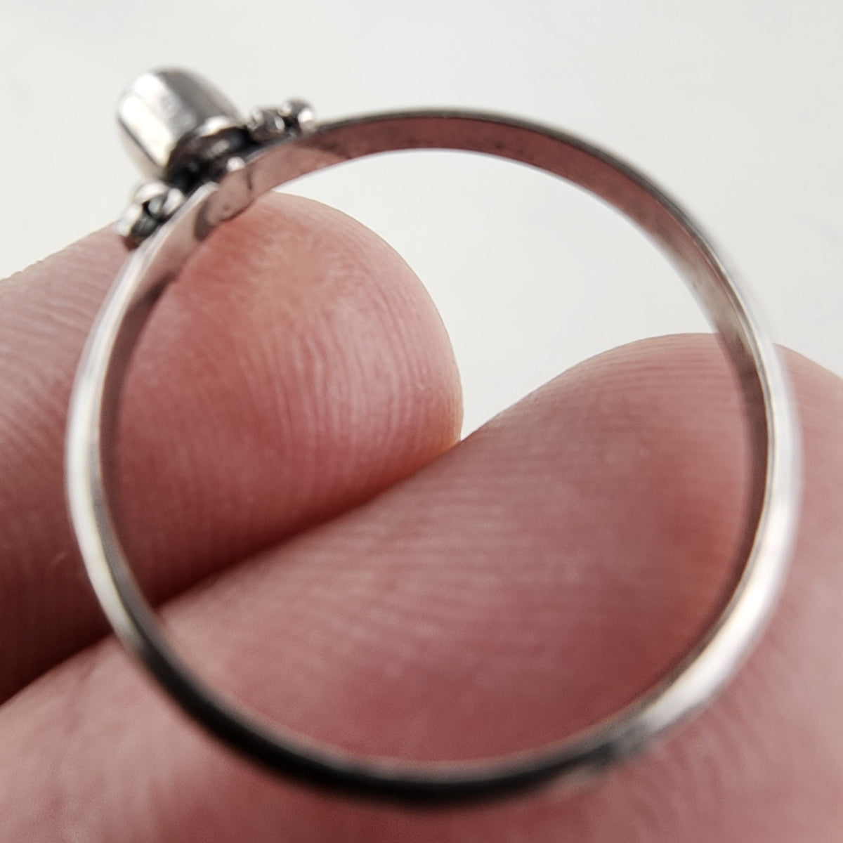 Vintage Clear Quartz Ring Size 7 1/2 in Sterling Silver 925