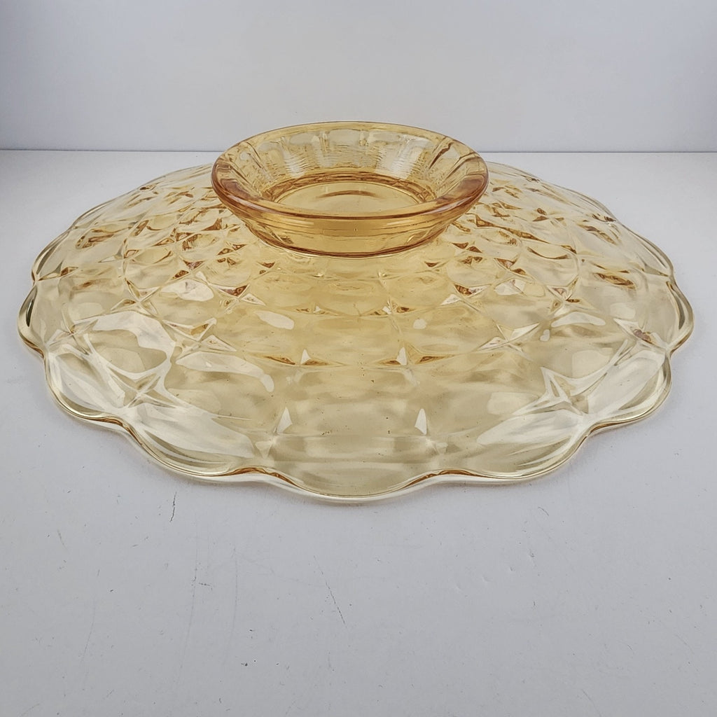 Vintage Indiana Glass Tiara Constellation Footed serving Cake Plate
