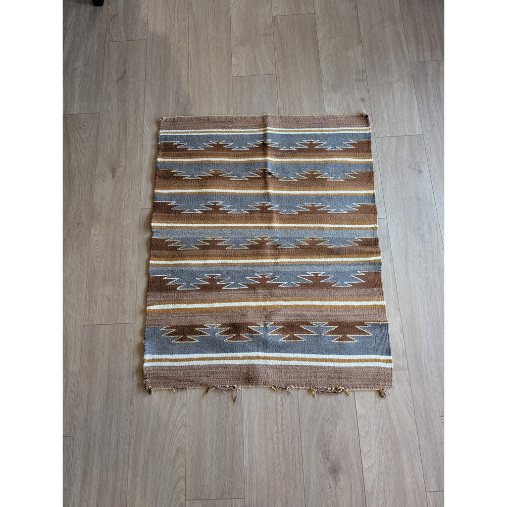 Vintage NAVAJO Handmade Weaving Blanket Wall Hanging Rug 42" x 35"