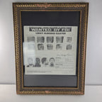 1968 FBI Wanted Poster Leroy Eldridge Cleaver Framed JE Hoover Black Panther
