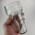 6" Tall Coca Cola Frosted Promo Glass Tumbler Light Green Vintage