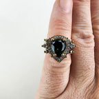 Sapphire Turkish Reversible Ring Size 6 Sterling Silver 925 Vintage