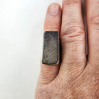 Natural Brown Quartz Druzy Ring Size 7 Sterling Silver 925 Vintage