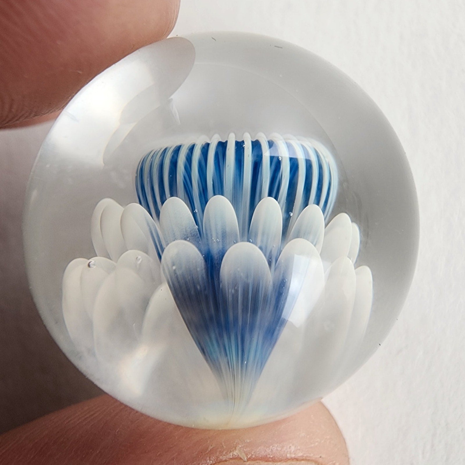 25mm Flower Implosion Marble 2013 by NVS Glass Handmade Boro