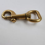 Coach Logo Brand Brass Spring Hook Keychain Fob
