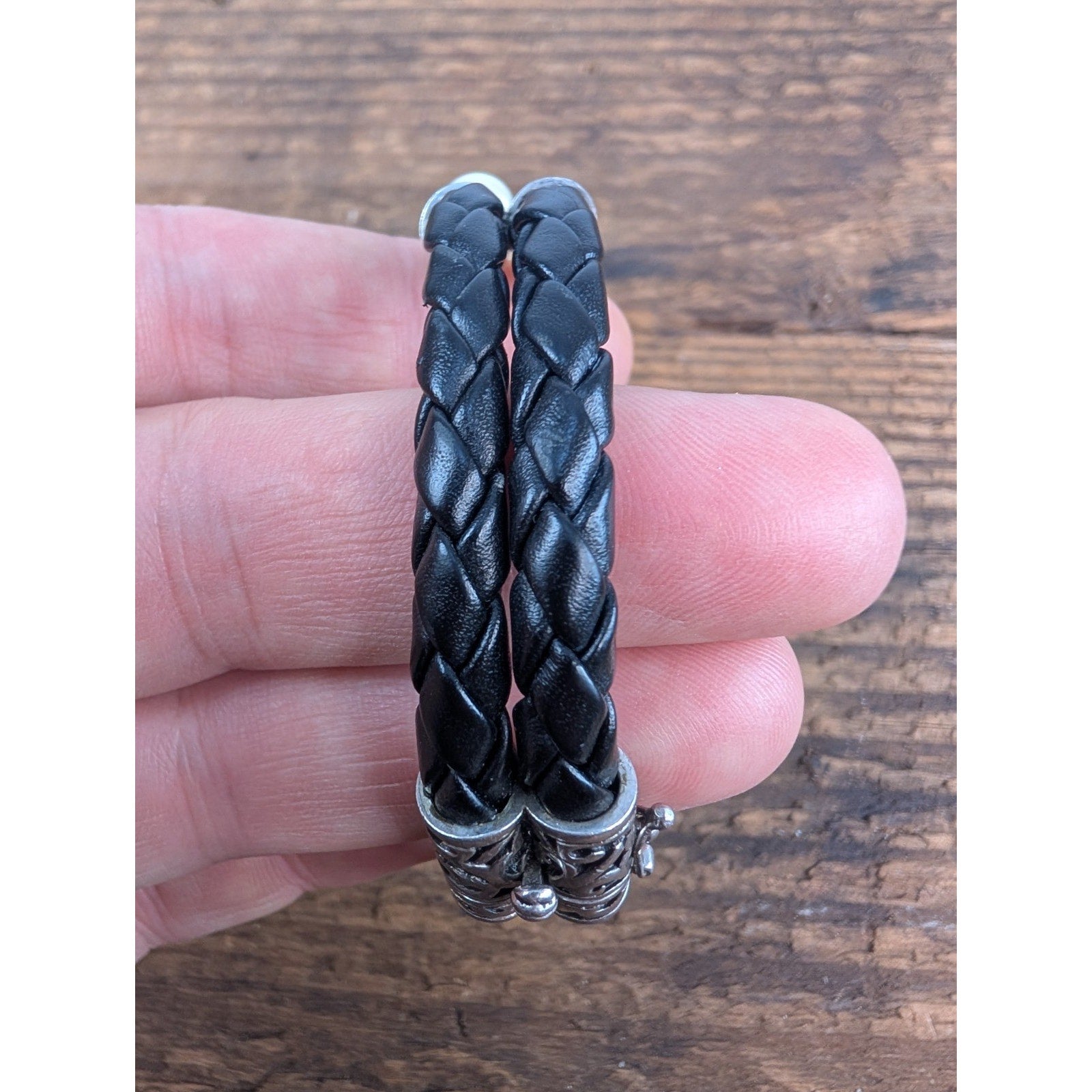 Honora Freshwater Pearl Sterling Silver 925 Braided Leather Bracelet