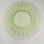 8" Anchor Hocking Block Optic Pattern UV Glow Glass Plate Set of 2 Vintage