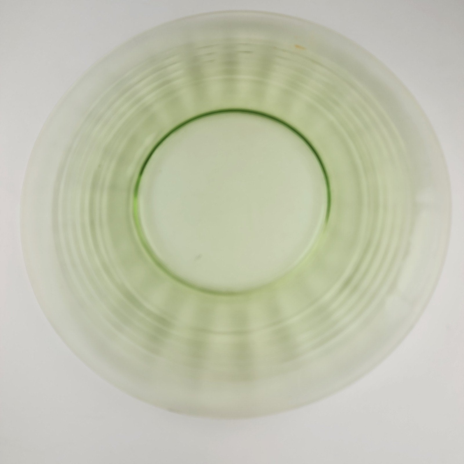8" Anchor Hocking Block Optic Pattern UV Glow Glass Plate Set of 2 Vintage