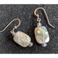 Vintage Labradorite Sterling Silver 925 Dangle Earrings