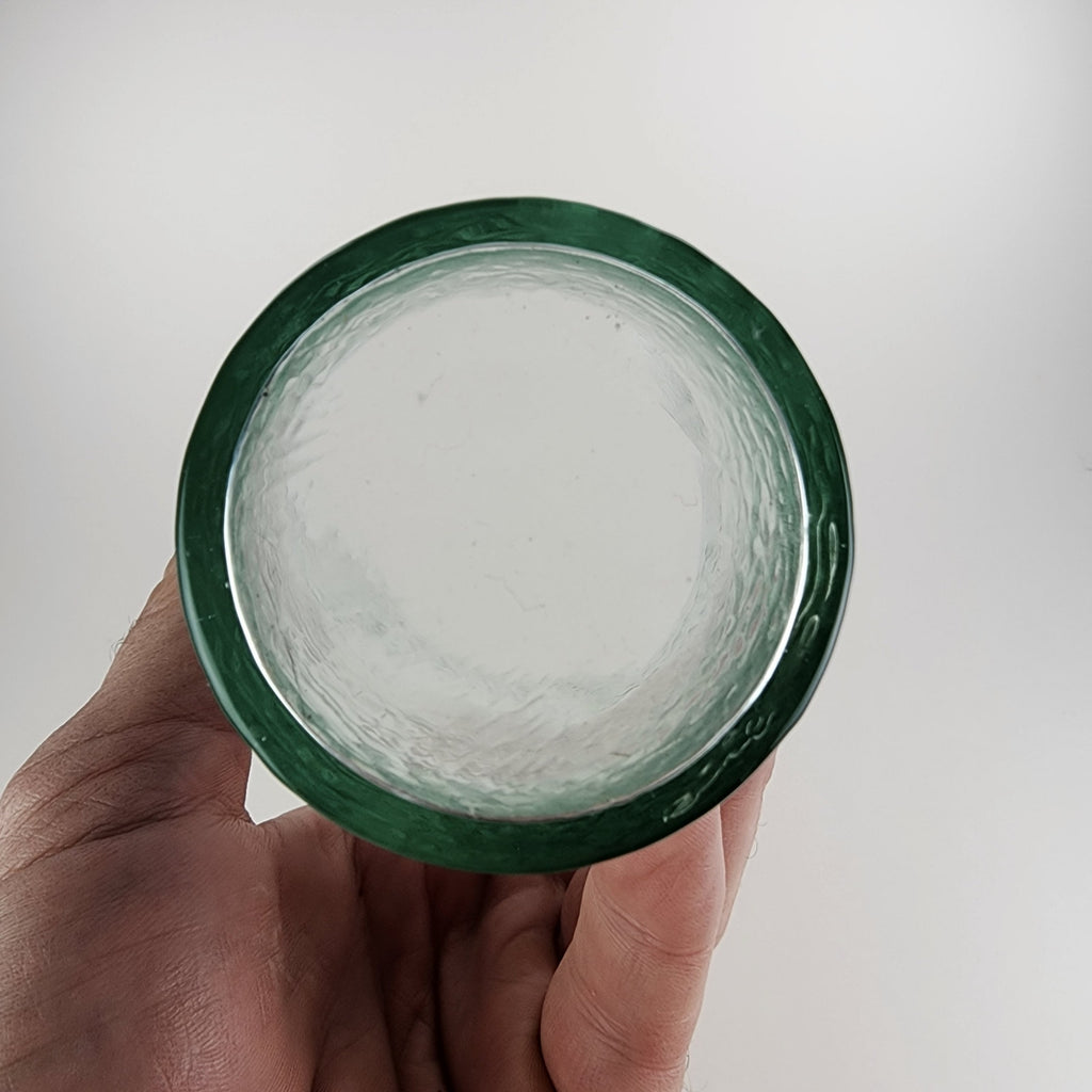 6" Tall Coca Cola Frosted Promo Glass Tumbler Light Green Vintage