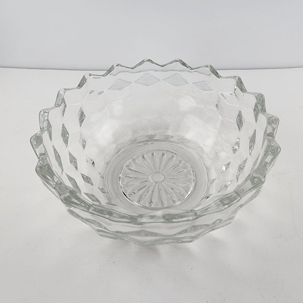 Indiana Glass Company Whitehall Cubist Lidded Candy Dish Pressed Depression