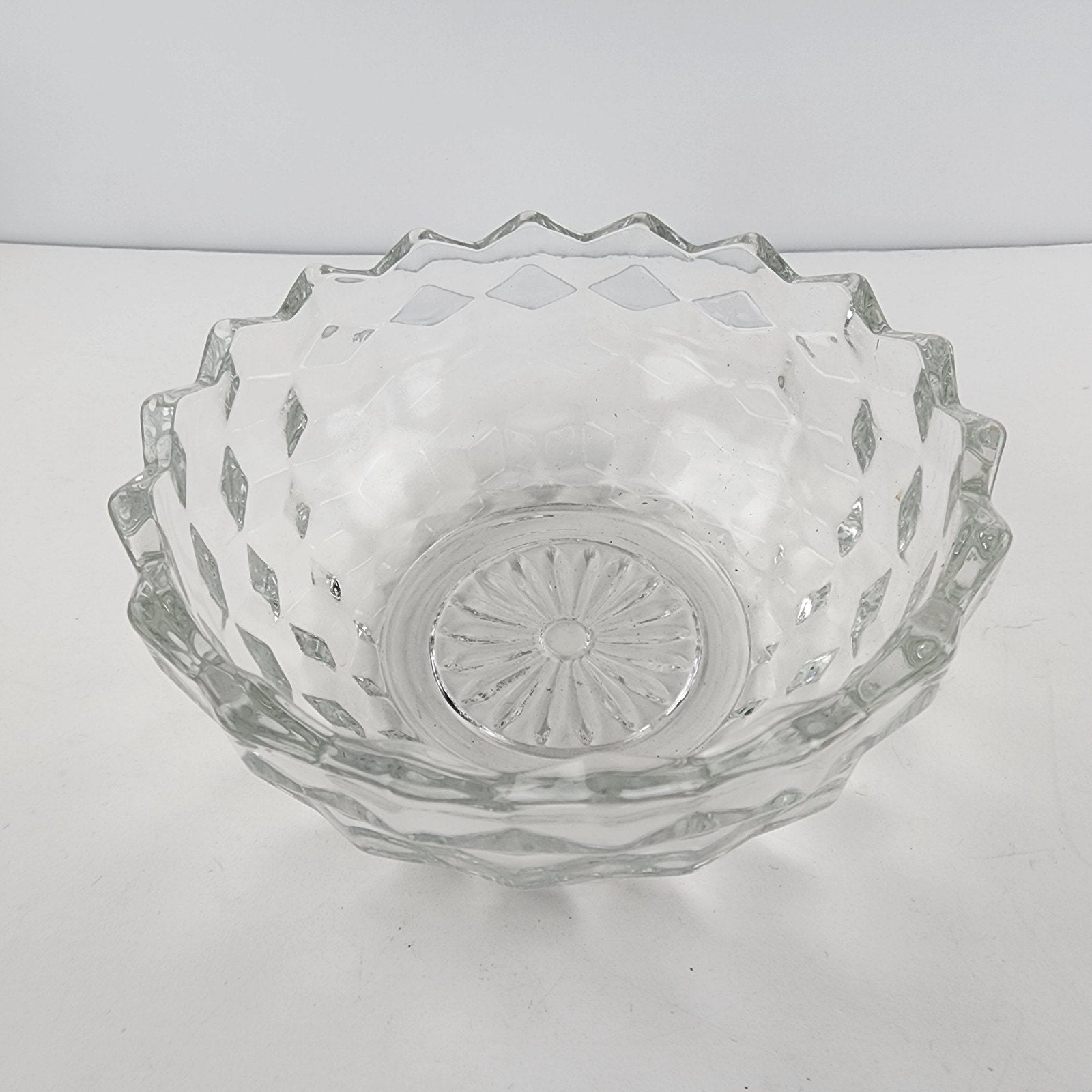 Indiana Glass Company Whitehall Cubist Lidded Candy Dish Pressed Depression