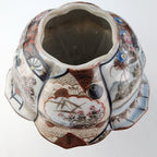 Meiji Period Japanese Imari Porcelain Hair Jar Receptacle Vintage